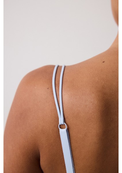 Çizgili Glam Nakışlı Balenli Dolgusuz Sütyen