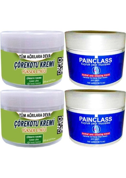Çörek Otu Agrılar Için Krem 2X150 Ml+Painclass 2X100 ml Kuyruk Yağı Kremi
