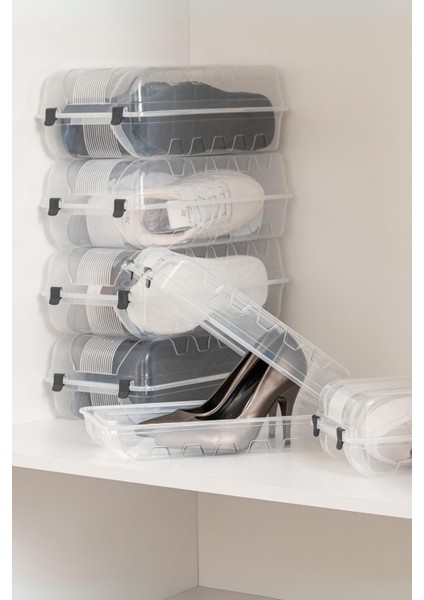 6’lı Ayakkabı Kutusu Erkek & Ayakkabılık Organizeri 19,5X33,5X10,5 cm