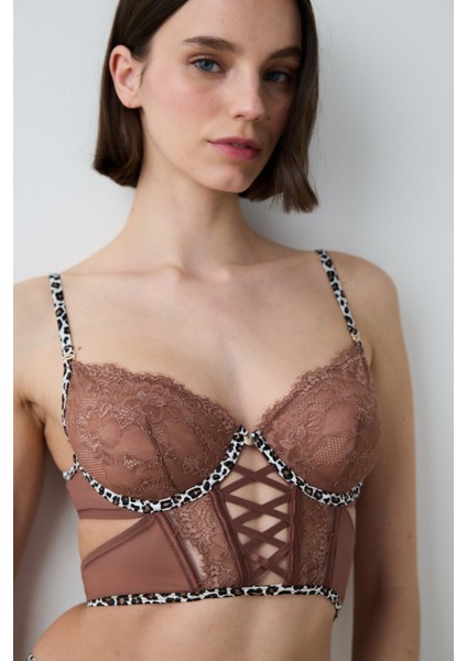 Leo Wire Kahverengi Büstiyer