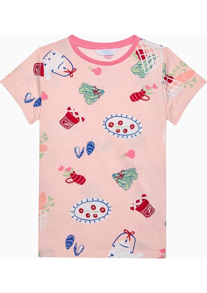 Kız Çocuk Local Pamuklu Çok Renkli 2li Pijama Takımı