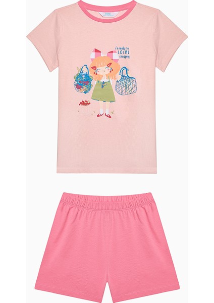 Kız Çocuk Local Pamuklu Çok Renkli 2li Pijama Takımı