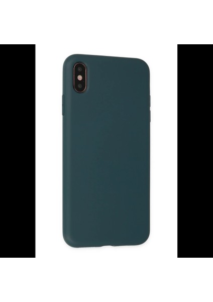 iPhone Xs Max Kılıf Nano Içi Kadife Silikon - Koyu Yeşil modelleri