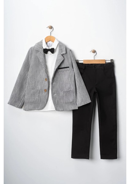 Erkek Çocuk Ceketli Gömlekli ve Pantolonlu 3'lü Bayramlık Takım