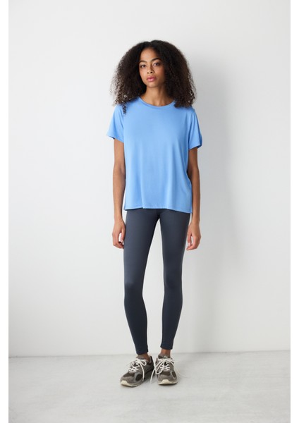 Mavi Bisiklet Yaka Regular Fit Modal Tişört