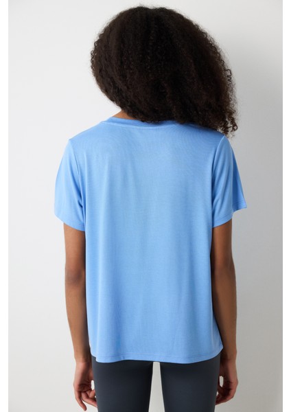 Mavi Bisiklet Yaka Regular Fit Modal Tişört