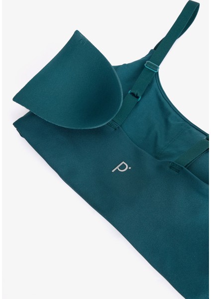 Koyu Yeşil Hafif Destek Spor Sütyeni