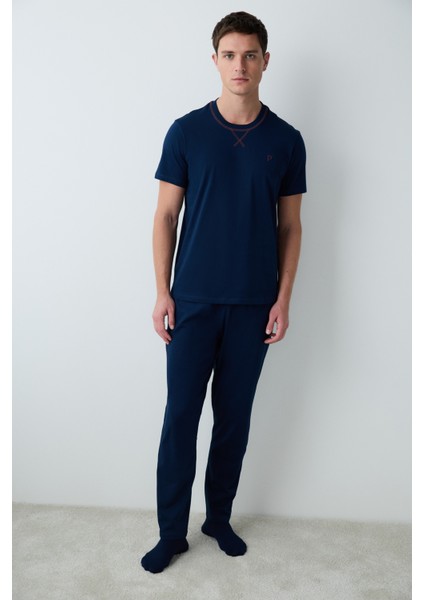 Navy Star Pijama Takımı