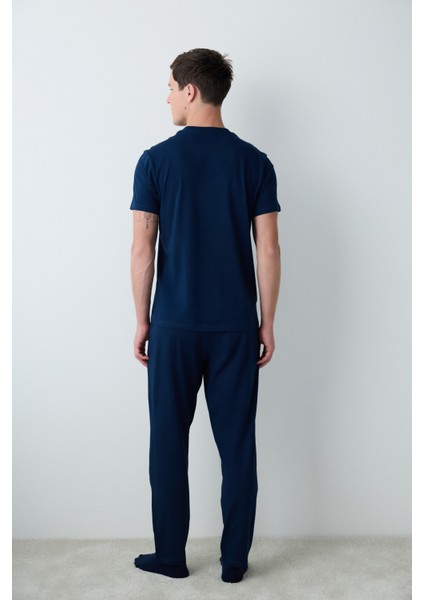 Navy Star Pijama Takımı