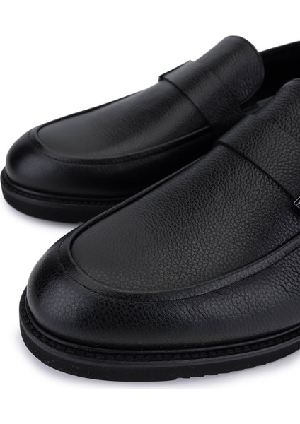 Erkek Hakiki Deri Siyah Casual Ayakkabı 668 1613 Erk Ayk SK25-26 Nero modelleri