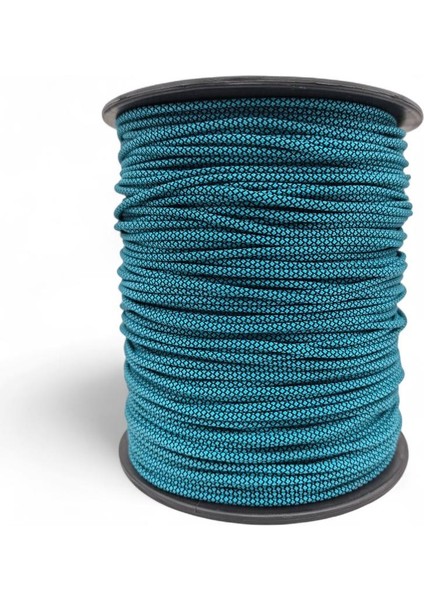 Paracord Ip 4 mm Turkuaz Siyah Desenli Renk No:33 10 Metre