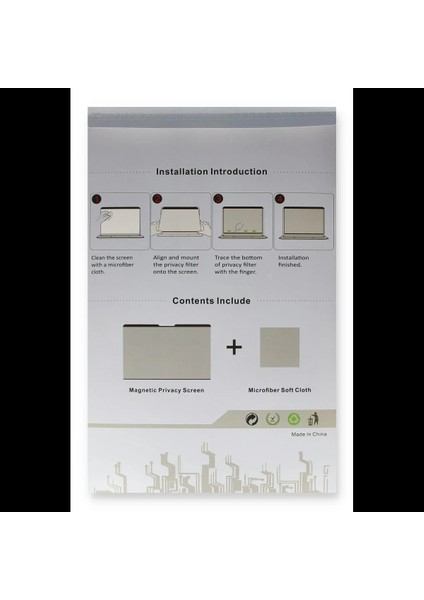 Macbook Air 13.3 Macbook Manyetik Hayalet Ekran Koruyucu - Siyah