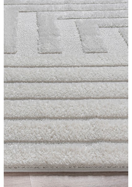 Mılan Krem Krem Yumuşak Bukleli ve Havlı Iskandinav Makine Dokuma Halı indirimleri