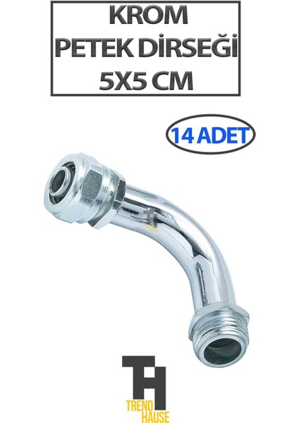 Petek Dirseği Krom 5x5 (14 Adet)