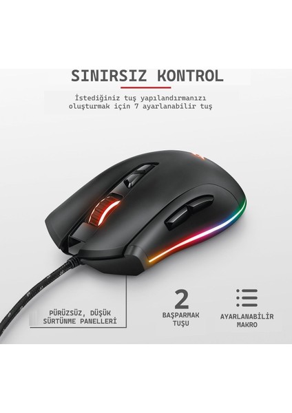 Gxt 900 Qudos 15.000 Dpı Rgb Gamer Mouse fırsatları