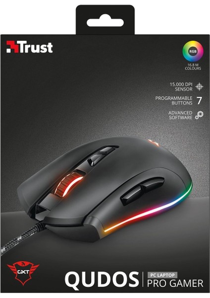 Gxt 900 Qudos 15.000 Dpı Rgb Gamer Mouse