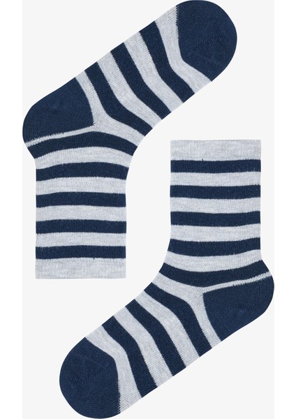 Erkek Çocuk Storm Çizgili 4'lü Soket Çorap