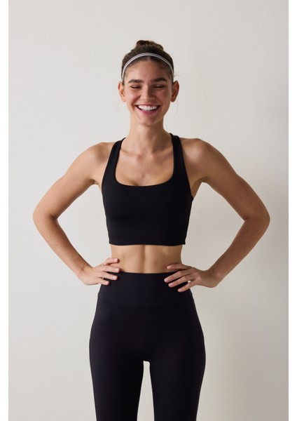 Siyah Orta Destek Join Spor Sütyeni