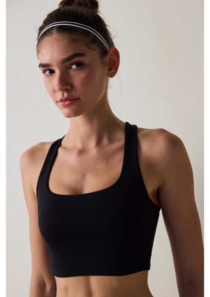 Siyah Orta Destek Join Spor Sütyeni