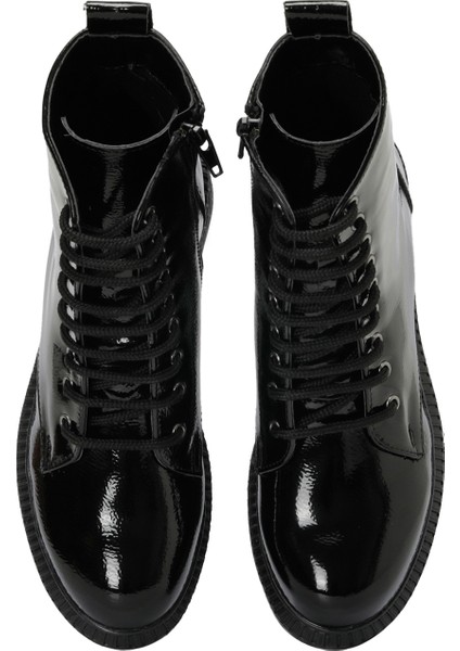 DW21017.R 3pr Siyah Kadın Düz Bot