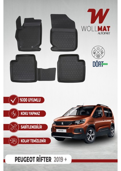 Rifter Paspas 2019 Uyumlu Sonrası 3D Havuzlu Paspas Seti