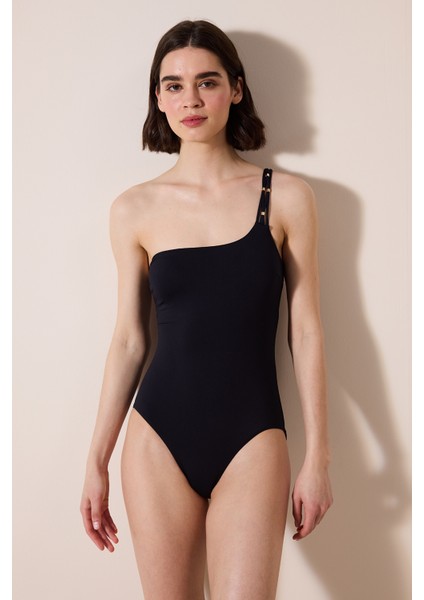 Danny Tek Omuz Siyah Mayo