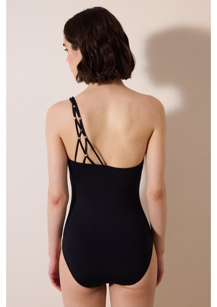 Danny Tek Omuz Siyah Mayo