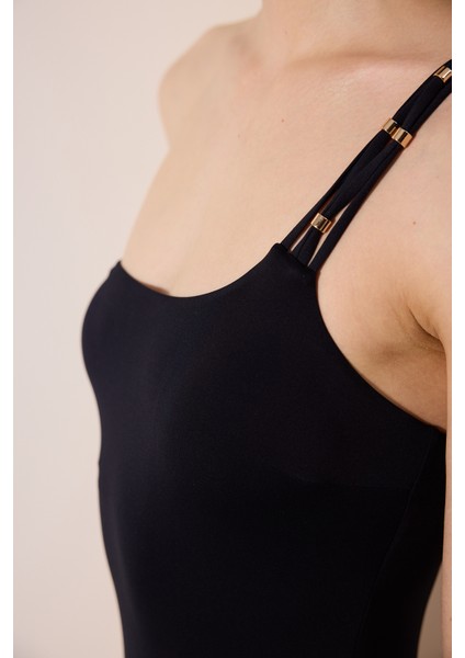 Danny Tek Omuz Siyah Mayo