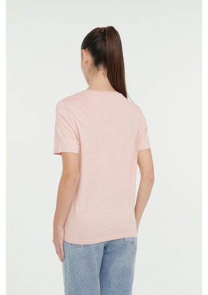 WB V VISKON 11MDK205 4FX Pembe Kadın Kısa Kol T-Shirt