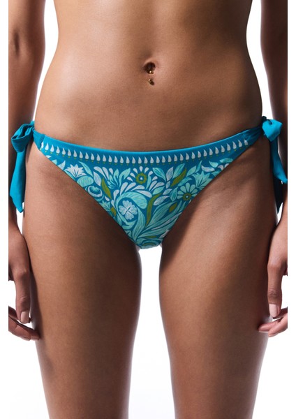 Çiçekli Tropic Leaf Brazilian Bikini Altı