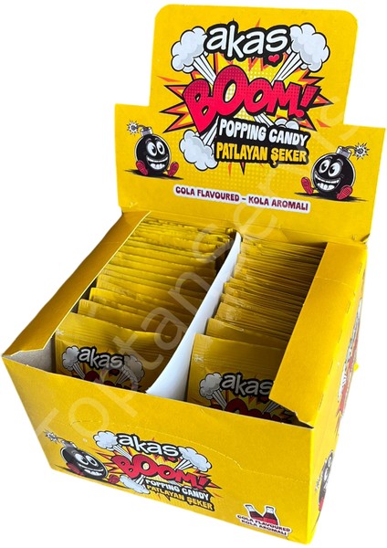 Akaş Boom Çilek ve Kola Aromalı Patlayan Şeker 4 gr 40 Adet modelleri