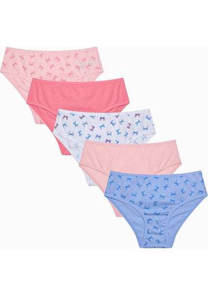 Kız Çocuk Colorful Bows 5li Çok Renkli Slip Külot