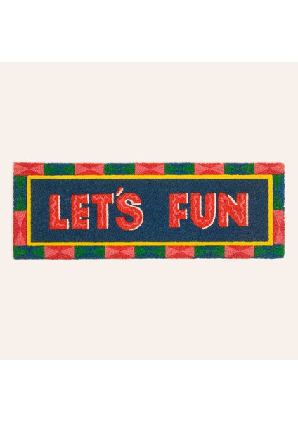 Kerala Coır Kapı Önü Paspası 35X100 cm Koyu Mavi