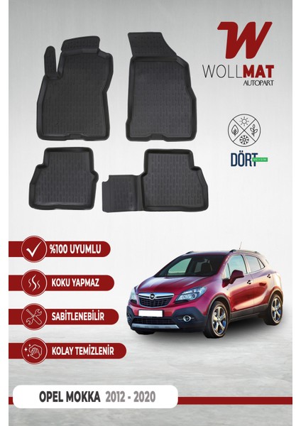 Opel Mokka Paspas 2012 2020 Arası 3D Havuzlu Paspas Seti