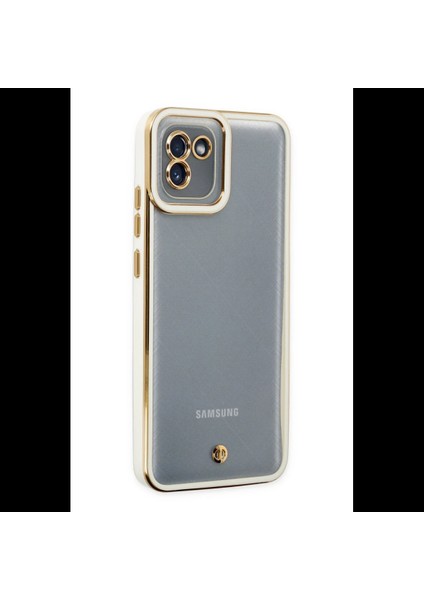 Samsung Galaxy A03 Kılıf Liva Lens Silikon - Beyaz
