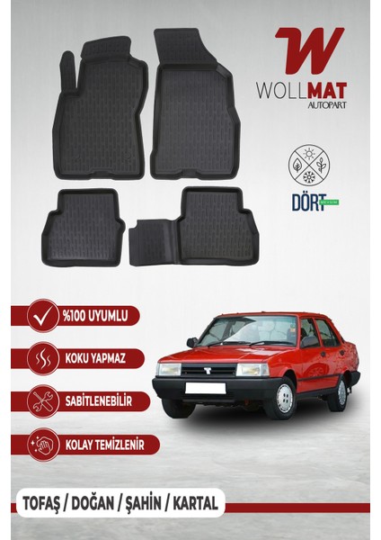Tofaş Doğan/şahin/kartal Paspas Uyumlu 3D Havuzlu Paspas Seti