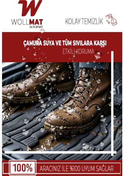 Tofaş Doğan/şahin/kartal Paspas Uyumlu 3D Havuzlu Paspas Seti fiyatları