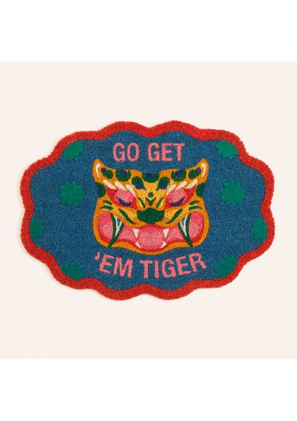 Kerala Coır Kapı Önü Paspası 50X71 cm Mavi