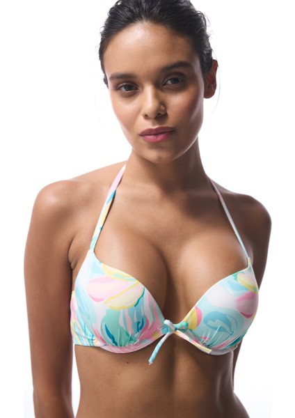 Yaprak Desenli Dream Push Up Bikini Üstü