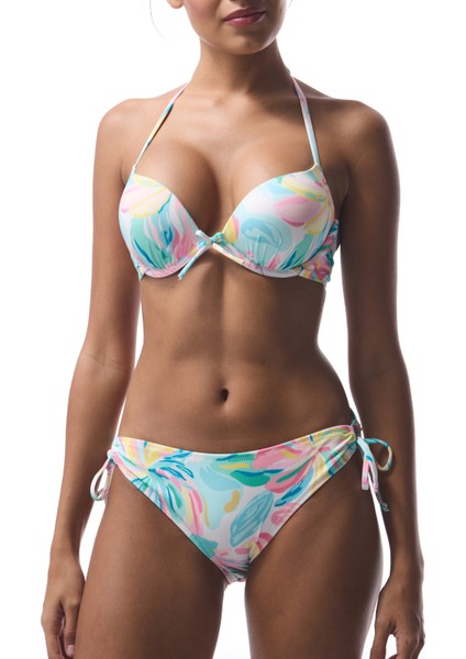 Yaprak Desenli Dream Push Up Bikini Üstü