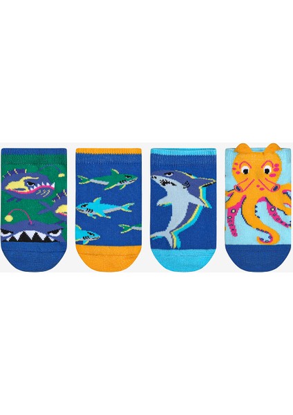 Erkek Çocuk Deep Sea 4lü Patik Çorap