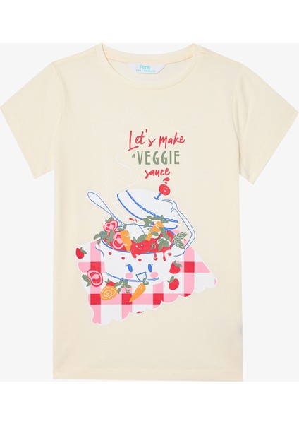 Kız Çocuk Tomato Sauce Çok Renkli Pamuklu 2li Pijama Takımı