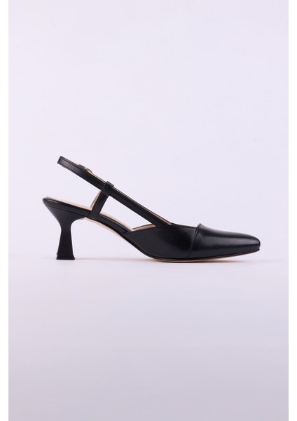 Hakiki Deri Topuklu Kadın Ayakkabısı 25SRK005