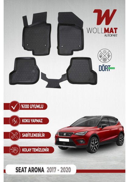 Seat Arona Paspas 2017 Sonrası 3D Havuzlu Paspas Seti