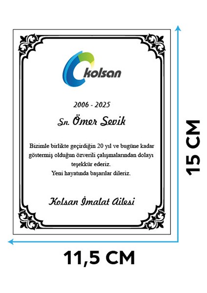 Kişiye Özel Ödül Plaketi – Kadife Kutulu Metal Yazı Alanlı (16X21 Cm) fırsatları