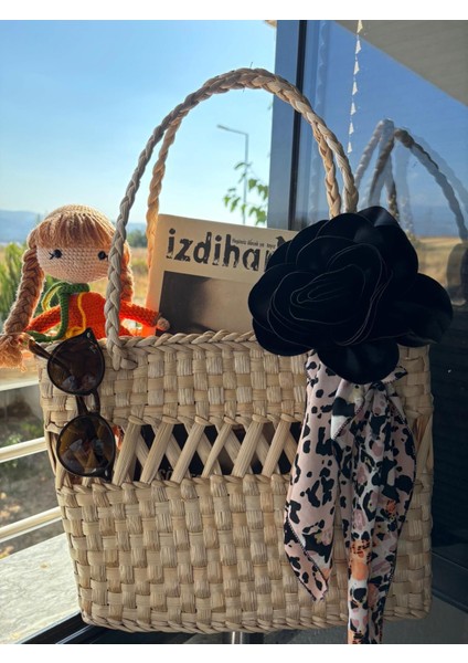 Hasır Plaj Çantası El Yapımı