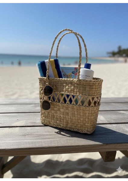 Hasır Plaj Çantası El Yapımı indirimleri