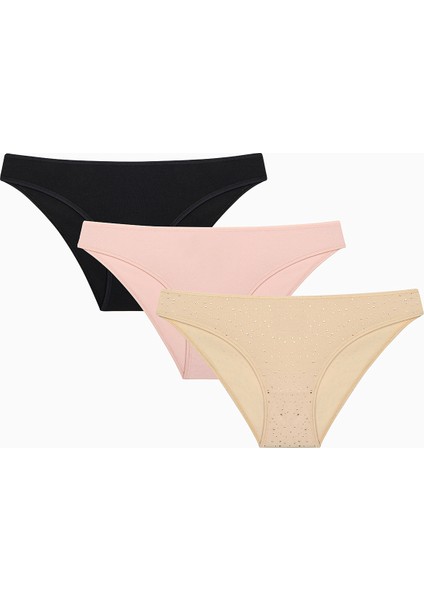 Shinny Stars Çok Renkli 3lü Slip Külot