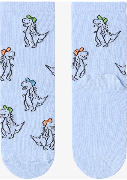 Erkek Çocuk Angry Dino Pamuklu 4'lü Soket Çorap