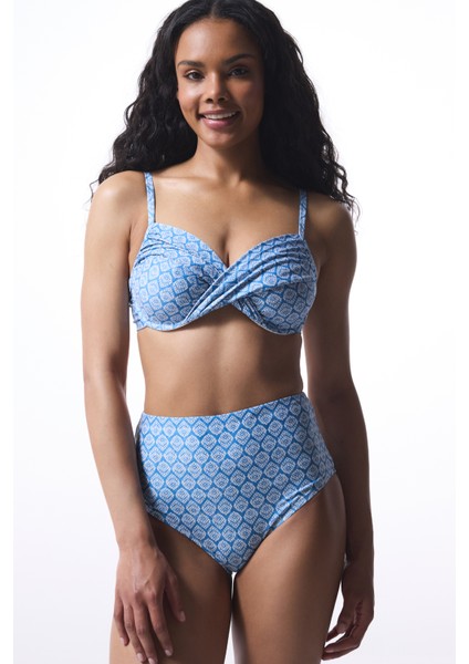 Spring Blue Yüksek Bel Bikini Altı